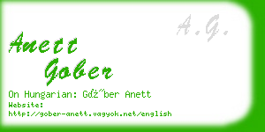 anett gober business card